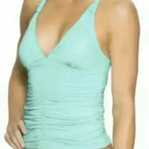 Athleta Mint Green AquaLuxe Swimsuit Tankini Top set